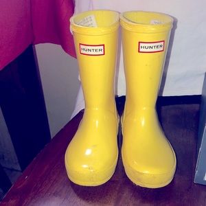 Yellow Hunter boots